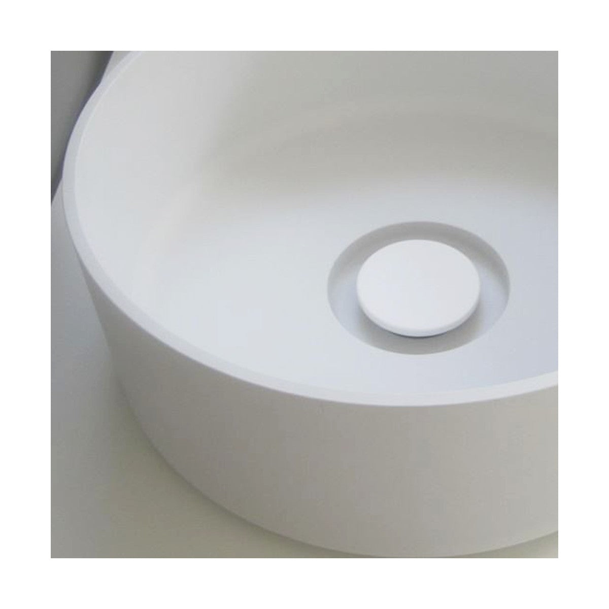 Lavabo da appoggio in mineral solid arke bianco opaco