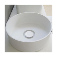 Lavabo da appoggio in mineral solid arke bianco opaco