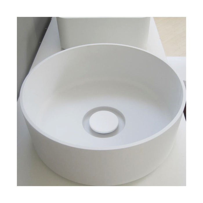 Lavabo da appoggio in mineral solid arke bianco opaco