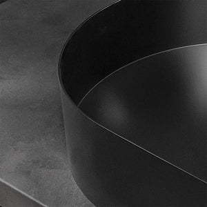 Lavabo da appoggio ovale 58x38 cm in acciaio inox nero opaco  Goya