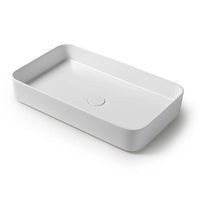Lavabo da appoggio rettangolare 65 in ceramica bianco lucido  Epsilon