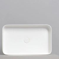Lavabo da appoggio rettangolare 65 in ceramica bianco lucido  Epsilon