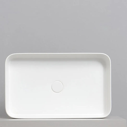 Lavabo da appoggio rettangolare 65 in ceramica bianco lucido  Epsilon