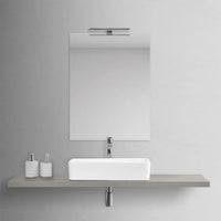 Lavabo da appoggio rettangolare in ceramica 48x38 cm bianco lucido