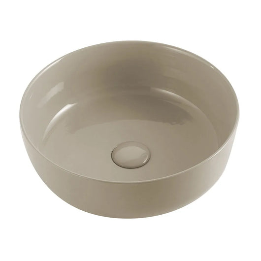 Lavabo da appoggio sabbia tondo 33 cm  in ceramica  Zelos