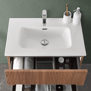 Lavabo da incasso 70x46 cm in ceramica bianco lucido