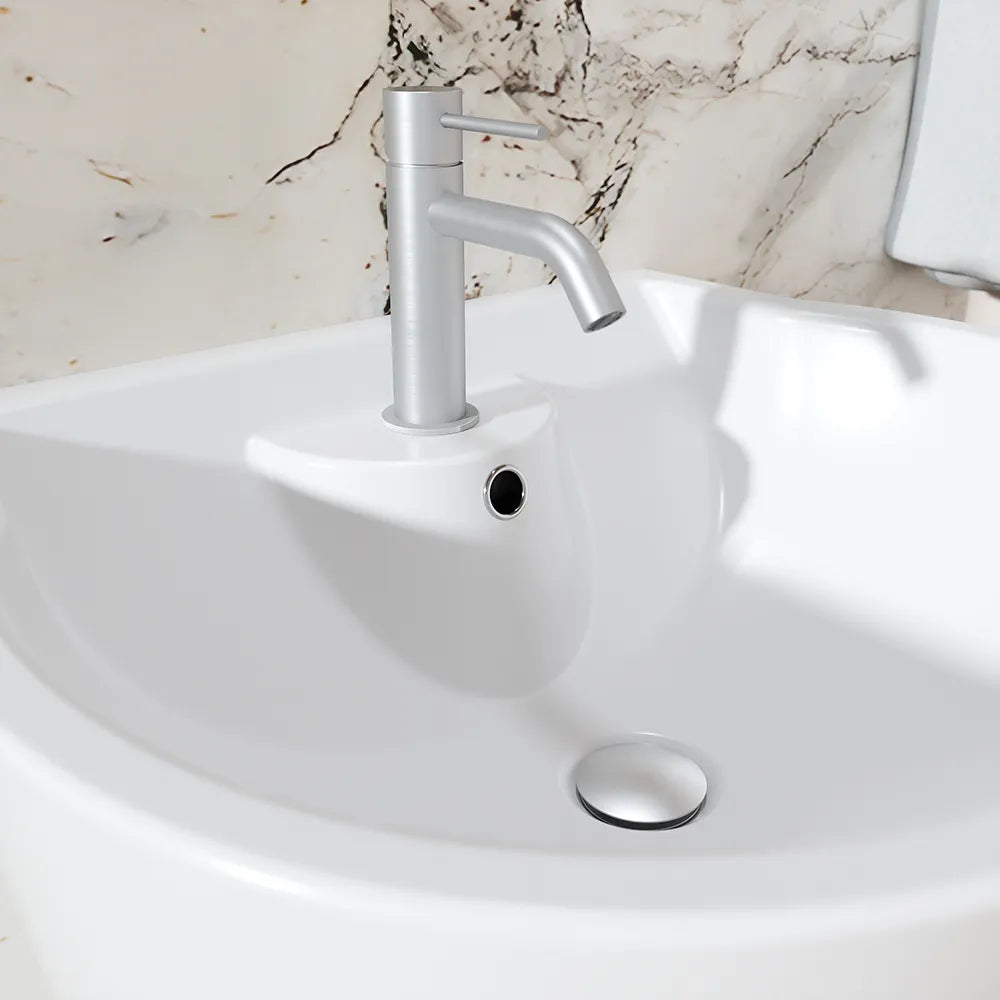 Lavabo freestanding 54x48 cm in ceramica bianco lucido | Bering