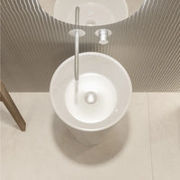 Lavabo freestanding tondo diam. 40cm in ceramica bianco lucido | Egeo