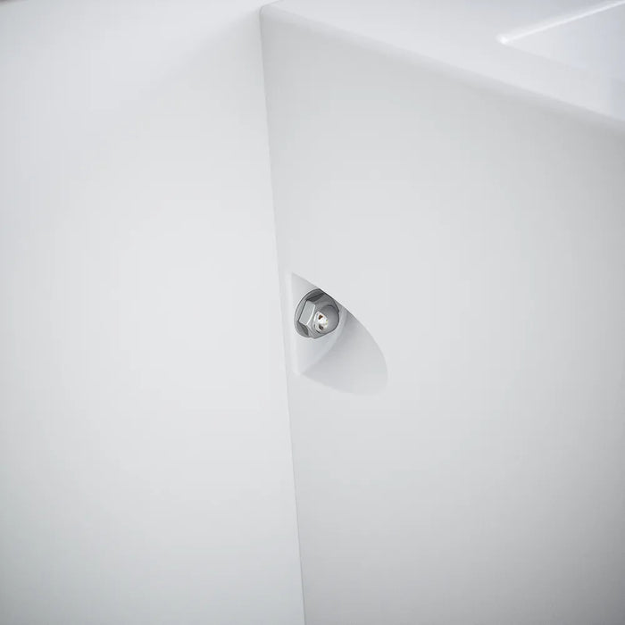 Lavabo freestanding 53x47cm in ceramica bianco lucido con troppopieno | Kara