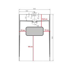 Lavabo freestanding in resina bianca stone