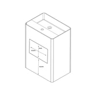 Lavabo freestanding in resina bianca stone