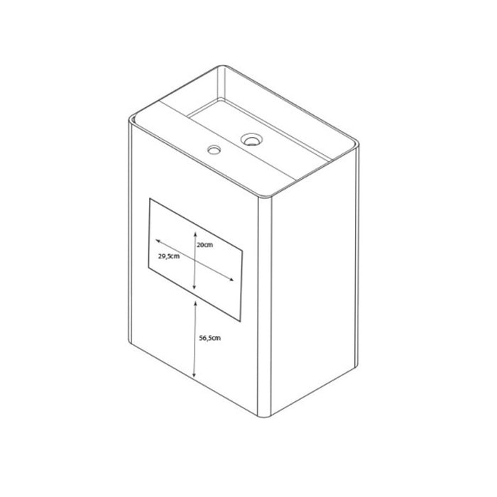 Lavabo freestanding in resina bianca stone