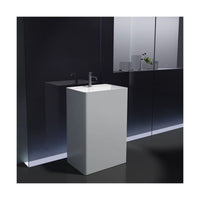 Lavabo freestanding in resina bianca stone