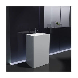 Lavabo freestanding in resina bianca stone