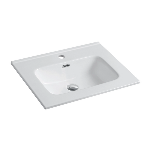 Lavabo da incasso 60 cm in ceramica bianca | Civit