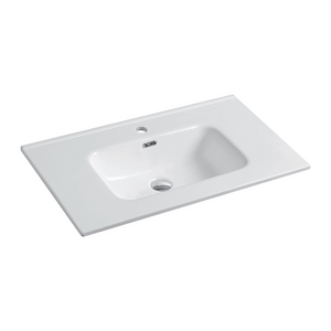 Mobile da bagno sospeso 80 cm effetto cemento scuro con lavabo | Yili