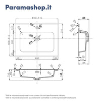 Lavabo da incasso 61x46 in resina minerale | Vael
