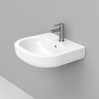 Lavabo sospeso 55x48 cm linea Mirto con troppo pieno e foro rubinetto