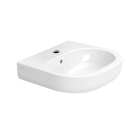 Lavabo sospeso 55x48 cm linea Mirto con troppo pieno e foro rubinetto