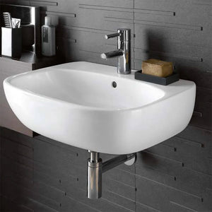 Lavabo sospeso 60 cm Geberit bianco lucido monoforo  Fantasia