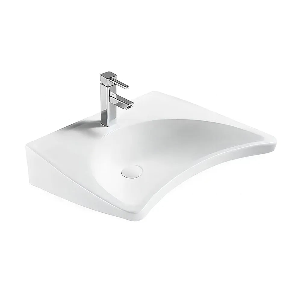 Lavabo sospeso 65 cm per persone anziane con fissaggi inclusi Comfort