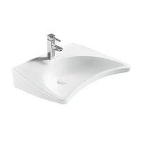 Lavabo sospeso 65 cm per persone anziane con fissaggi inclusi Comfort
