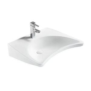 Lavabo sospeso 65 cm per persone anziane con fissaggi inclusi Comfort