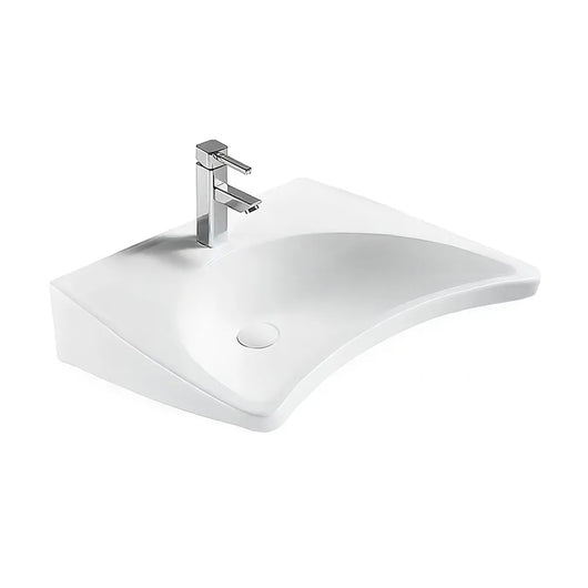 Lavabo sospeso 65 cm per persone anziane con fissaggi inclusi Comfort