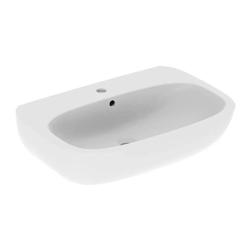 Lavabo sospeso 70 cm Geberit bianco lucido monoforo  Fantasia