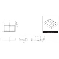 SPRING RISE RIHO lavabo 60x46x12 cm ceramica