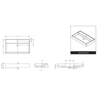 SPRING RISE RIHO lavabo 80x46x12 cm ceramica