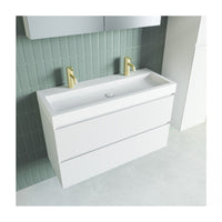 Lavabo SPRING VOW RIHO 120x46x8 cm 2 fori in marmo composito