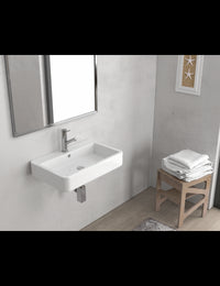 Lavabo sospeso CONTOUR rettangolare 60x40x12 cm