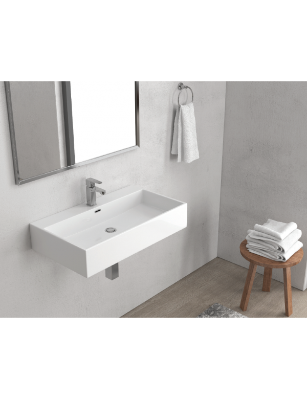 DAPHNE lavabo rettangolare sospeso 60x42x13 cm