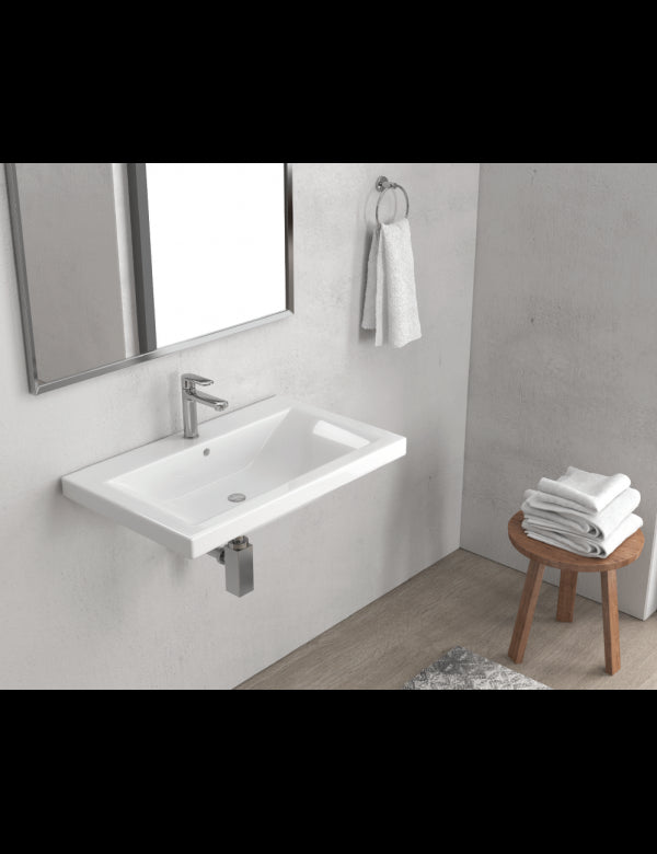 Lavabo sospeso DELF rettangolare 70x44x15 cm