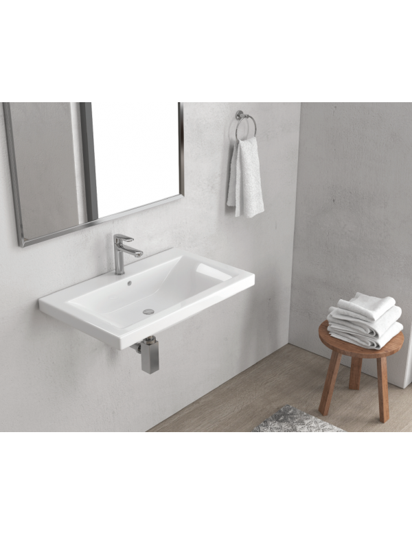Lavabo sospeso DELF rettangolare 70x44x15 cm