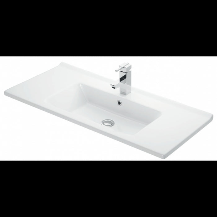 ETNA lavabo rettangolare sospeso 100x45x16,5 cm in porcellana