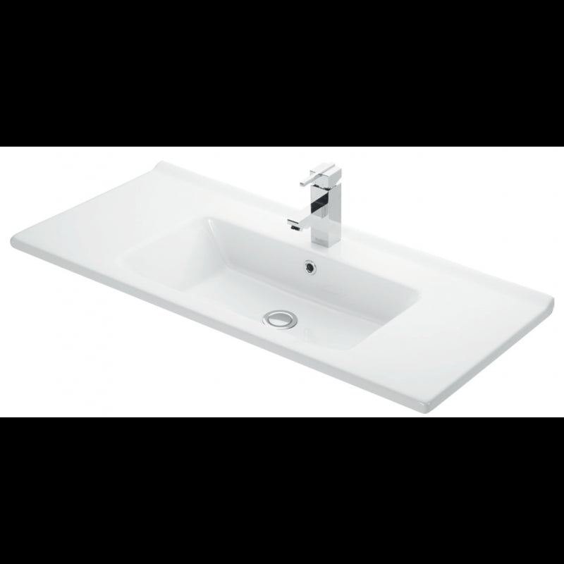 ETNA lavabo rettangolare sospeso 100x45x16,5 cm in porcellana
