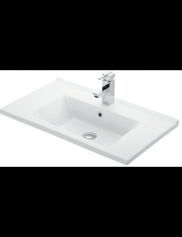 Lavabo rettangolare sospeso ETNA 75x45x16,5 cm in porcellana
