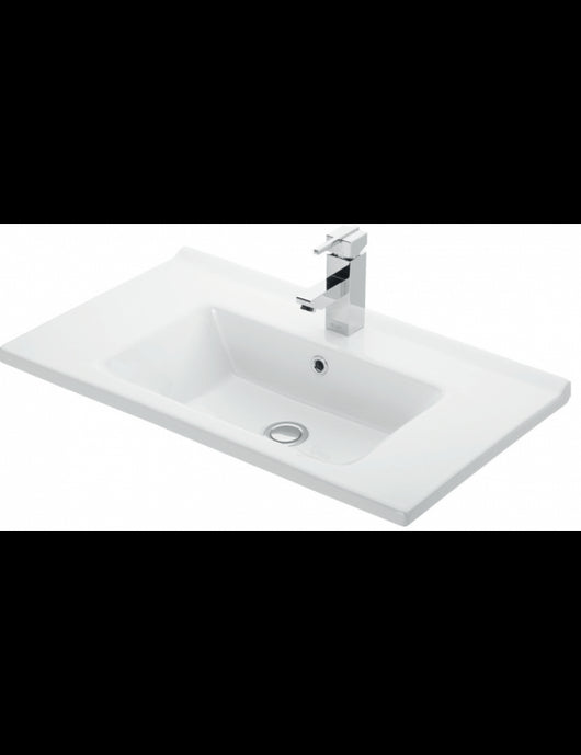 Lavabo rettangolare sospeso ETNA 75x45x16,5 cm in porcellana