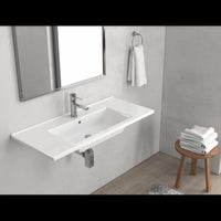 Lavabo rettangolare sospeso ETNA 75x45x16,5 cm in porcellana