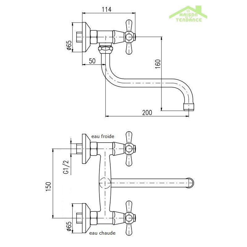 ETNA lavabo rettangolare sospeso 85x45x16,5 cm in porcellana