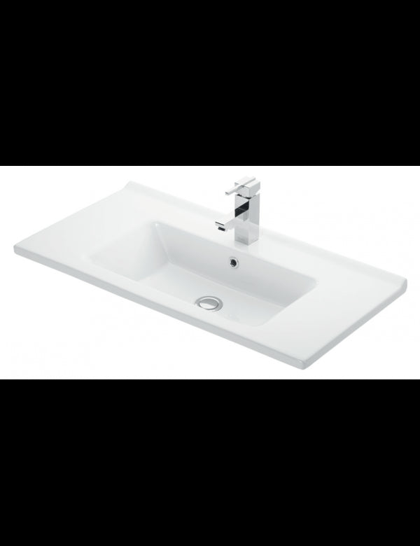 ETNA lavabo rettangolare sospeso 85x45x16,5 cm in porcellana