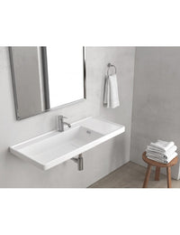 Lavabo sospeso QUATTRO rettangolare 80x45x19 cm