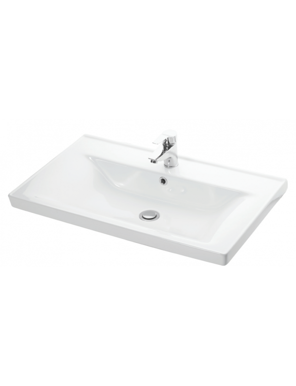 Lavabo rettangolare SAVA sospeso 80x46x16,5 cm