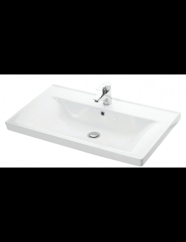Lavabo rettangolare SAVA sospeso 80x46x16,5 cm