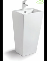 MARAIS lavabo totem rettangolare 83x44x38 cm in porcellana