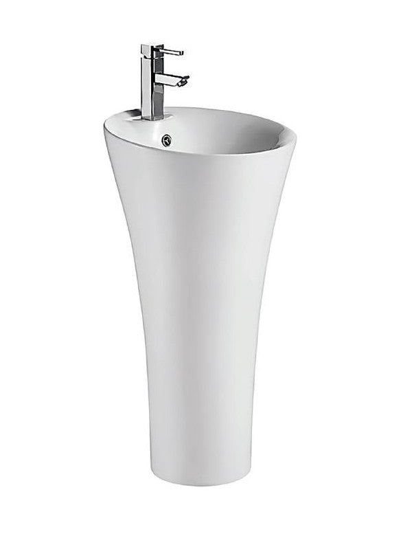 VENDOME lavabo totem 87x45,5x45,5 cm in porcellana