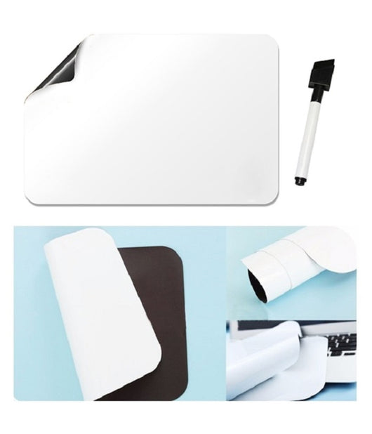 Lavagna 20 X 15 Cm 0.6mm Calamitata Bianca 1 Pennarello Cancellino Frigo Cucina         