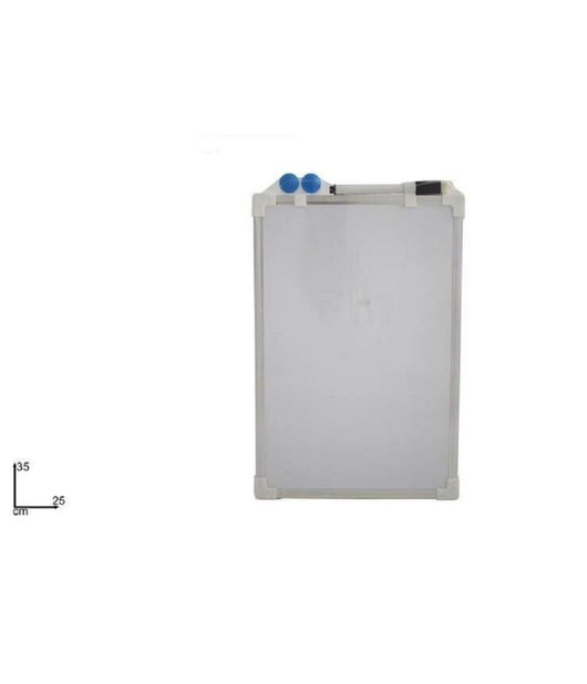 Lavagna Bacheca Magnetica Bordo Alluminio Con Magneti Penna Media 35 X 25 Cm         